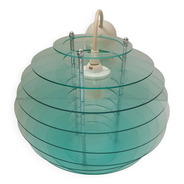 Suspension baladeuse design globe vert vintage