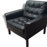 Pair of leather chairs Danish