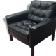 Pair of leather Danish chairs