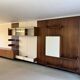 Modular Wall System in Wood Veneer, White Laminate, Glass and