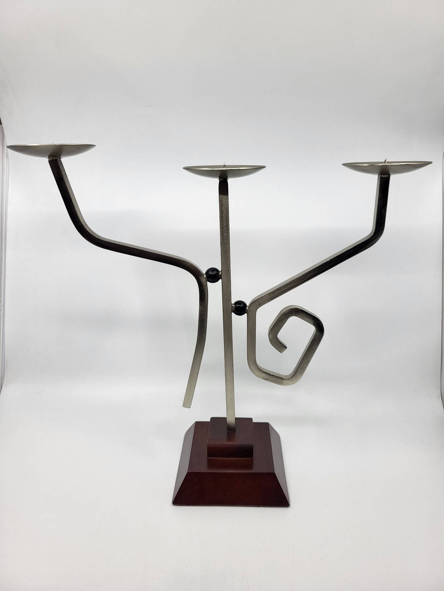 Garance Vallée X Monoprix chandelier, 3 arms in metal and wood France