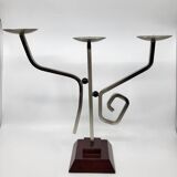 Garance Vallée X Monoprix chandelier, 3 arms in metal and wood France