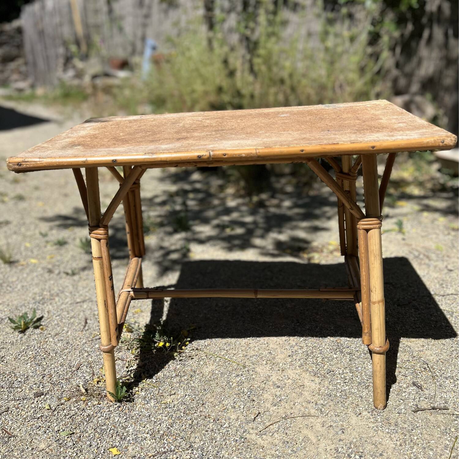 Small coffee table in rattan