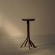 Solid wood side table, Art-Populaire, Auvergne, 19th century