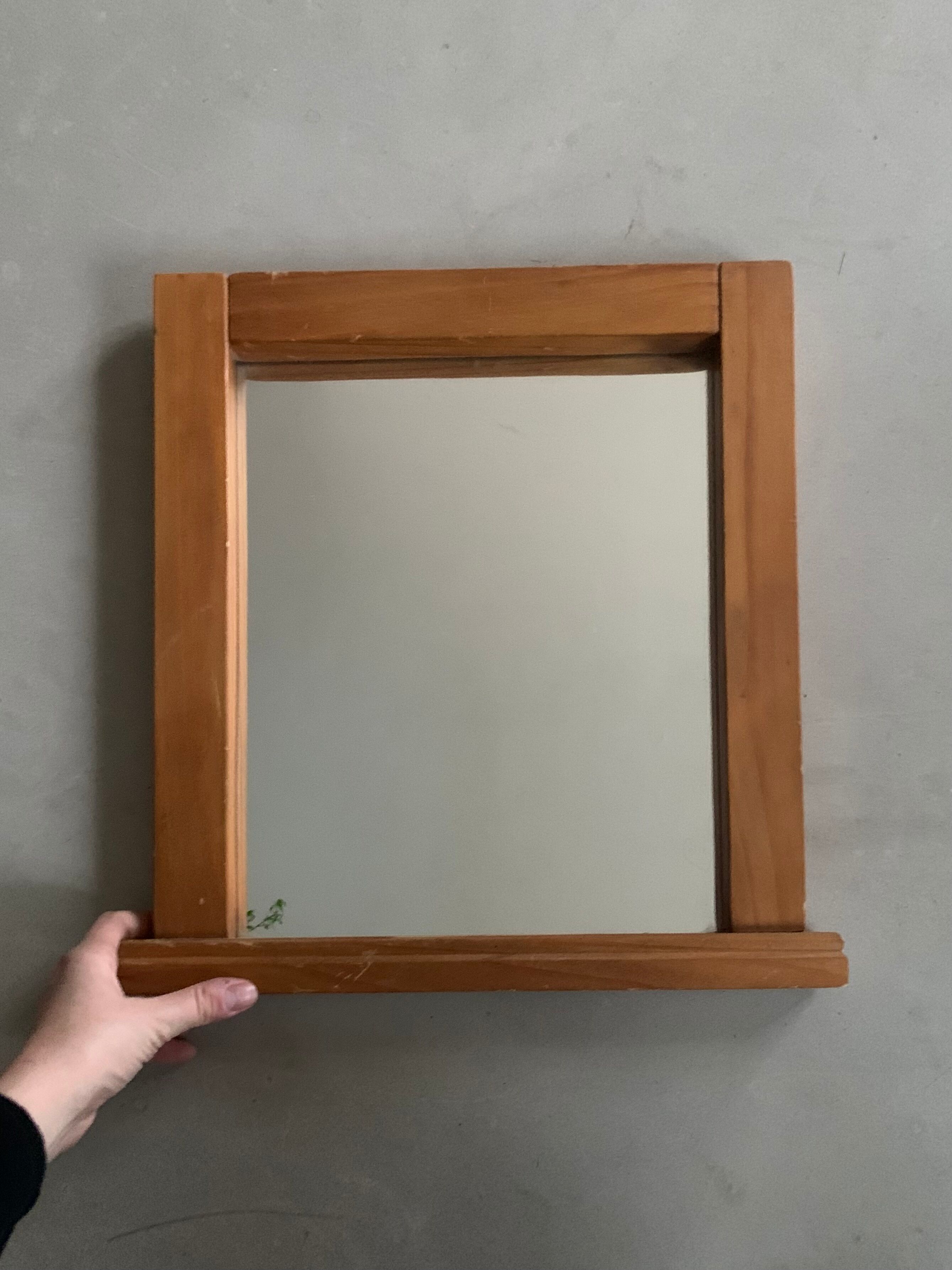Vintage mirror 80s wood
