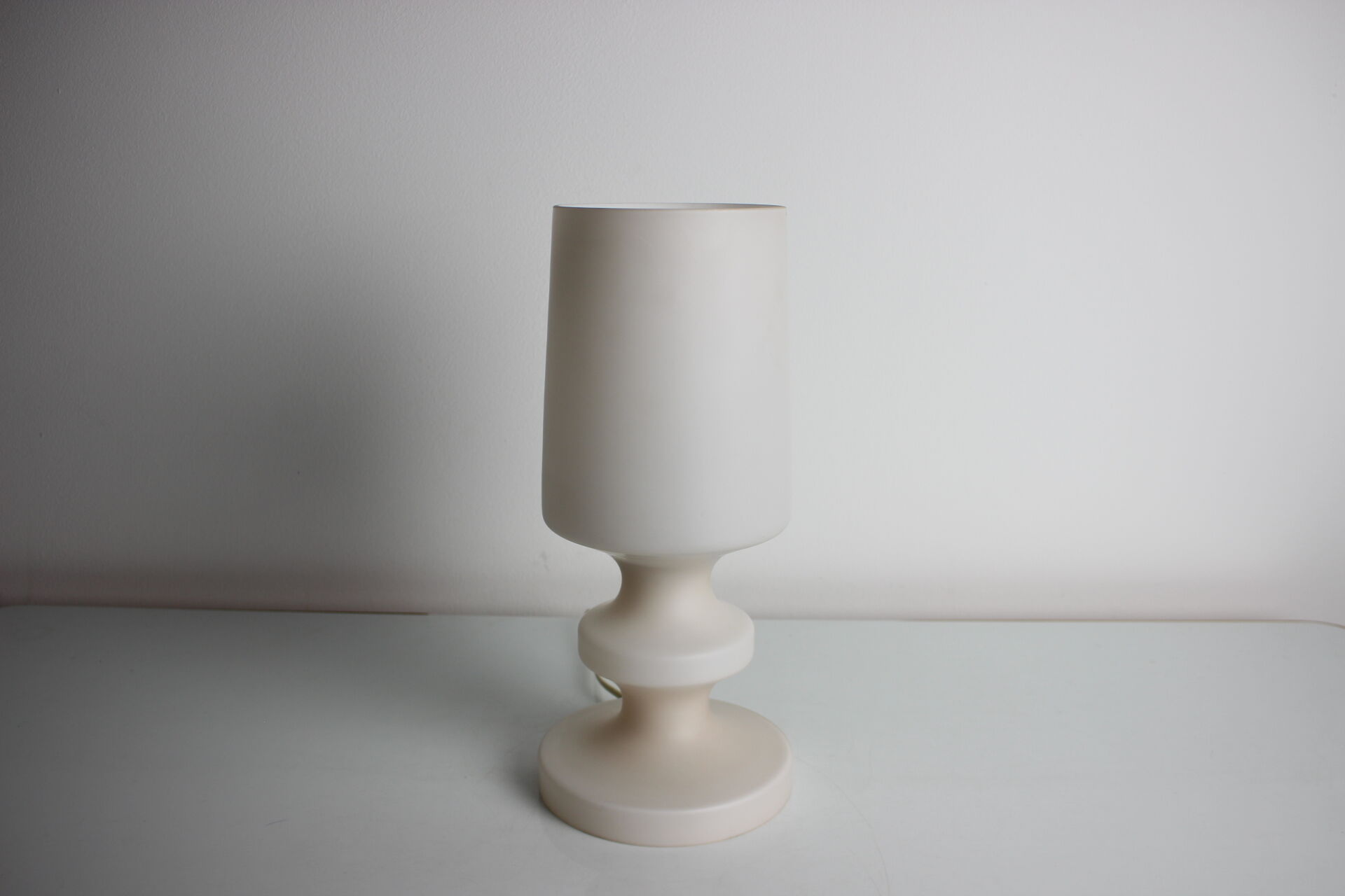 Mid-century all glass table lamp/ Osvětlovací sklo Valašské Meziříčí, 1970's.