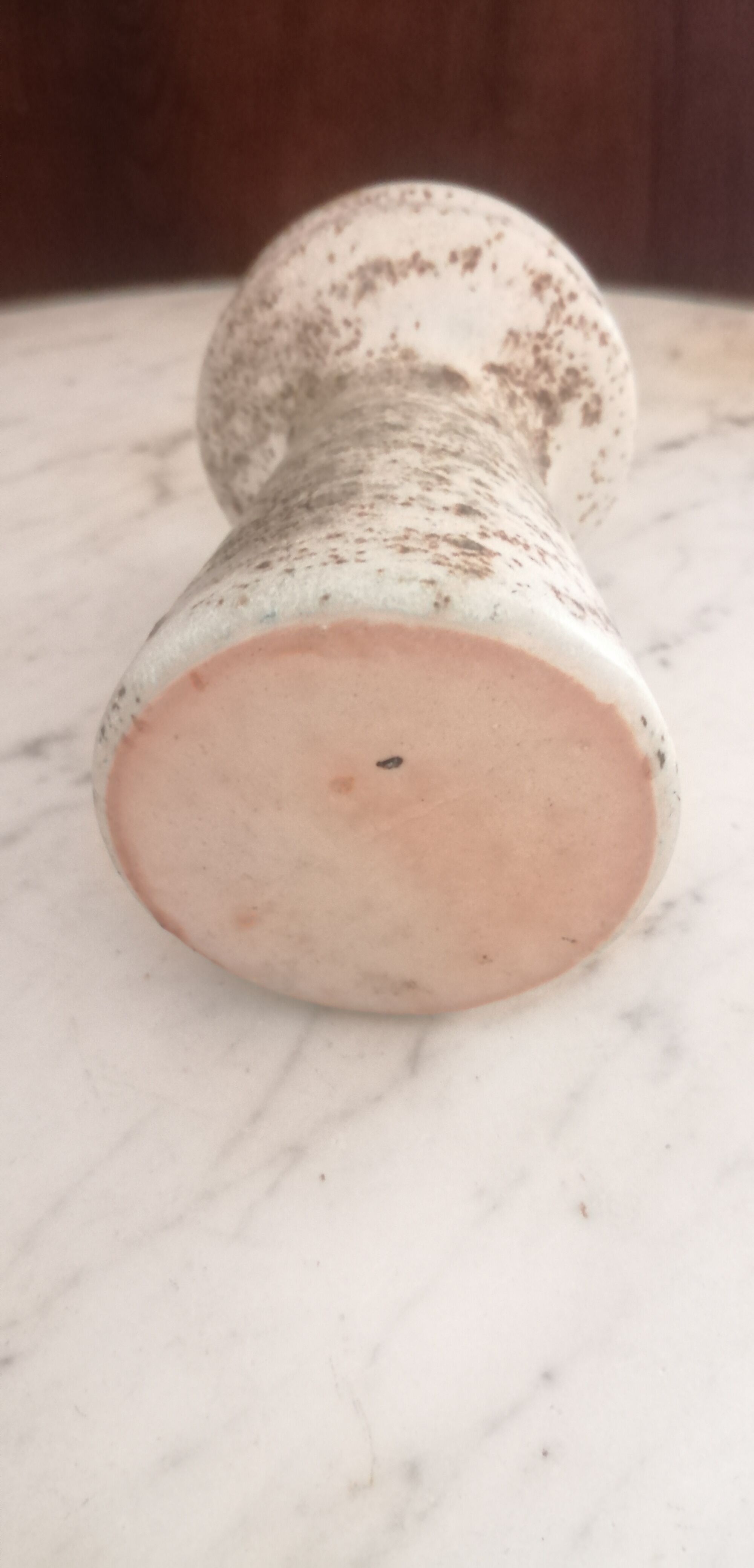 Vintage stoneware candle holder 70s