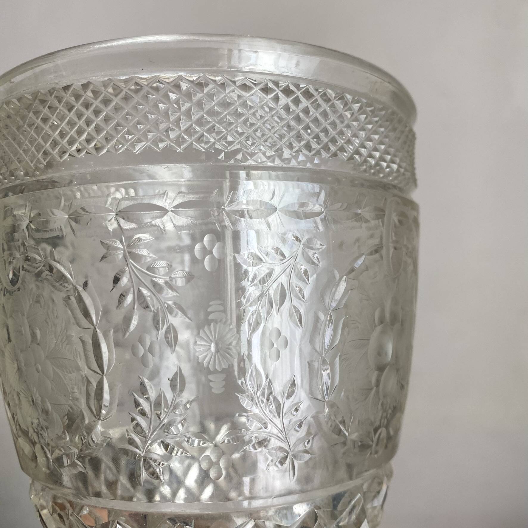 Large Médicis vase in crystal 23.5 cm