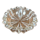 Vintage glass ashtray with star decoration