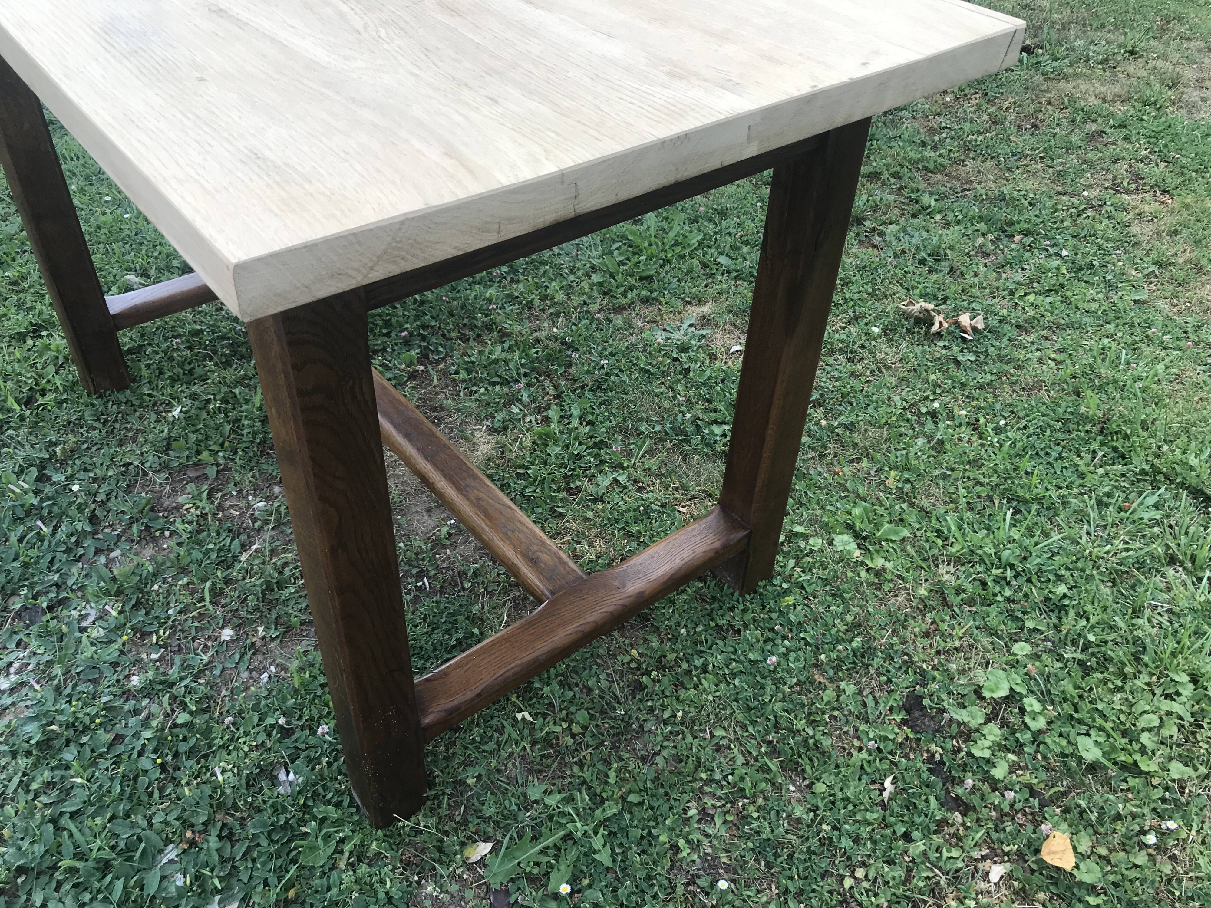 Table de ferme en chêne