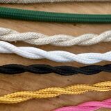 Vintage tulip suspension in holophane glass