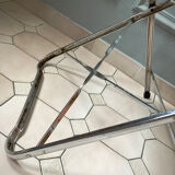 4 vintage folding chairs in chrome