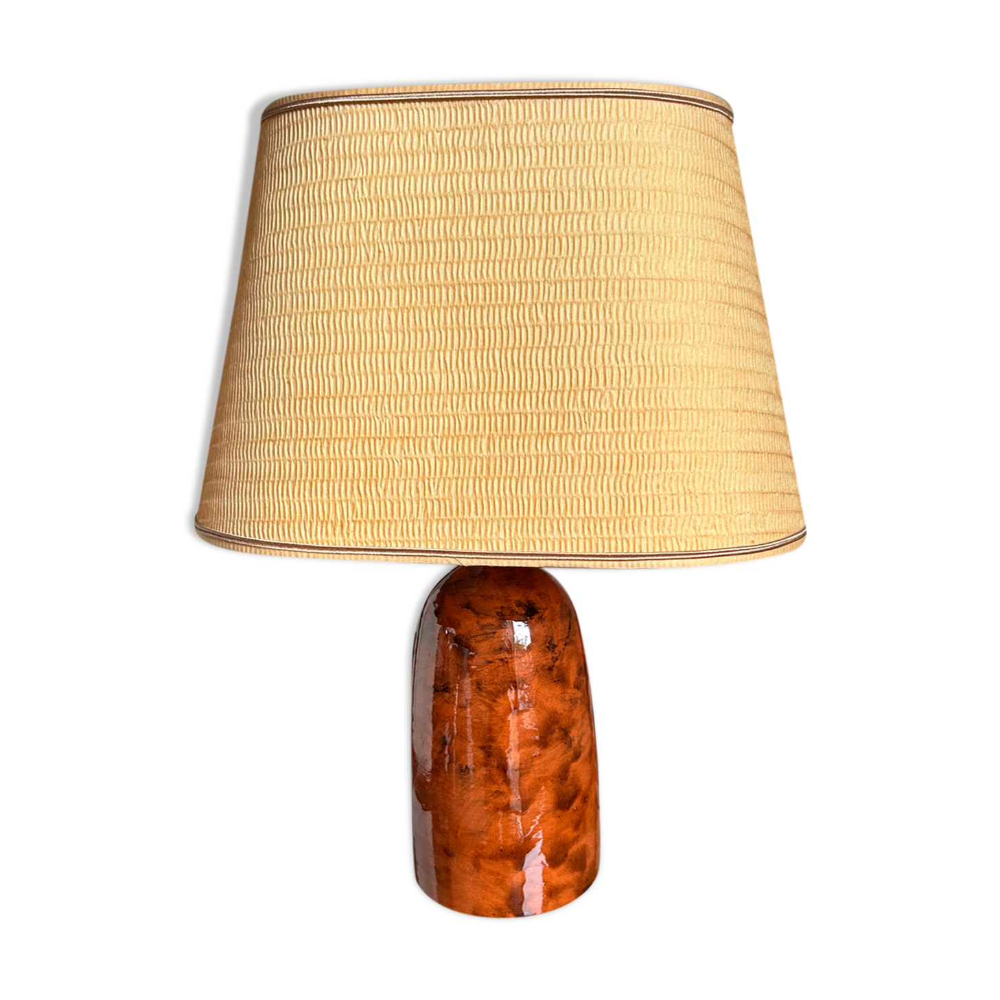 Brown ceramic lamp