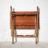 Folding bamboo table side table colonial style table, veranda, patio, interior decor