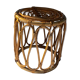 Vintage rattan pouf
