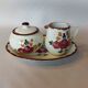 Longchamp Agen model sugar bowl and creamer on tray
