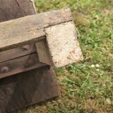 Old small 160 cm carpenter's workbench in solid oak