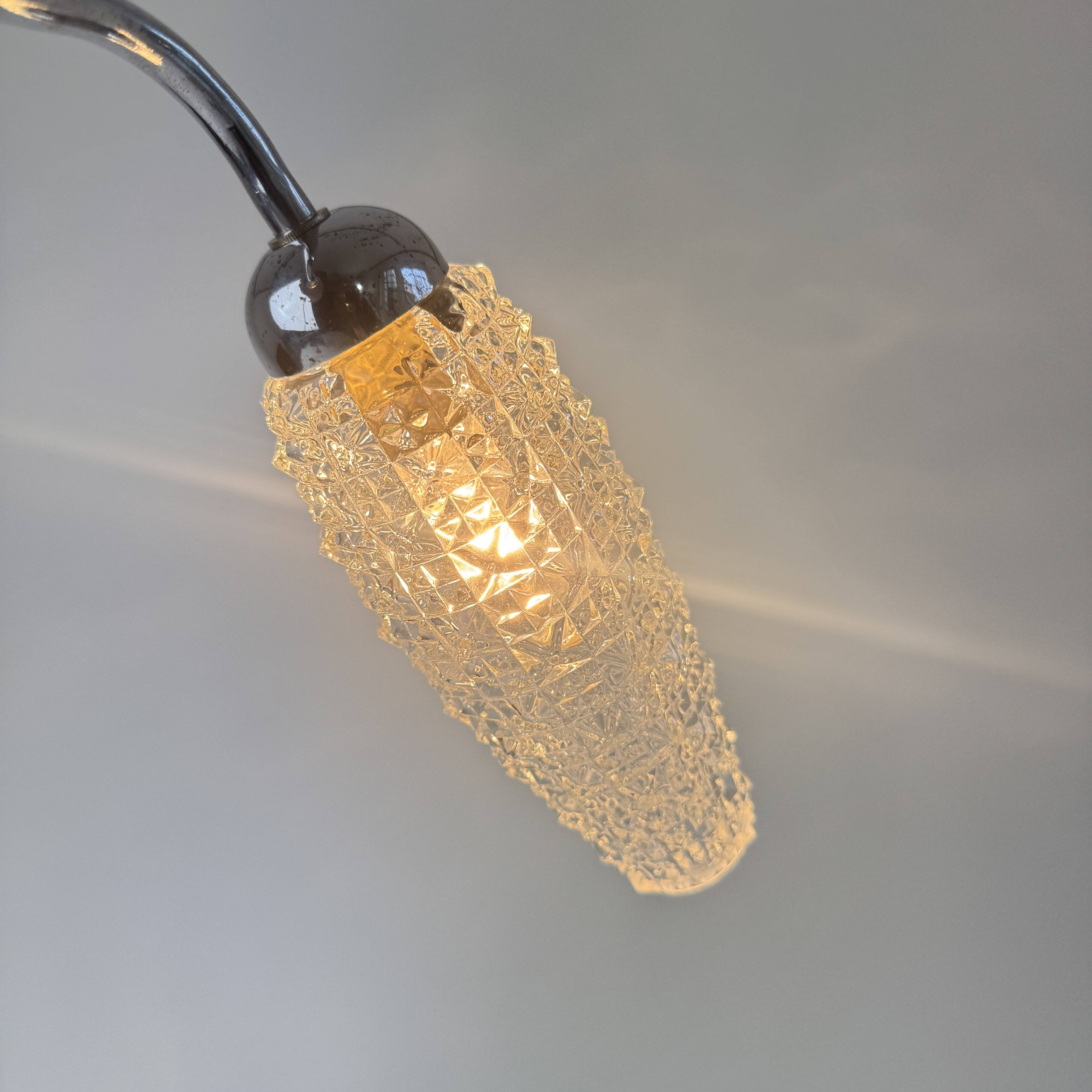 Pair of vintage swan neck wall lights
