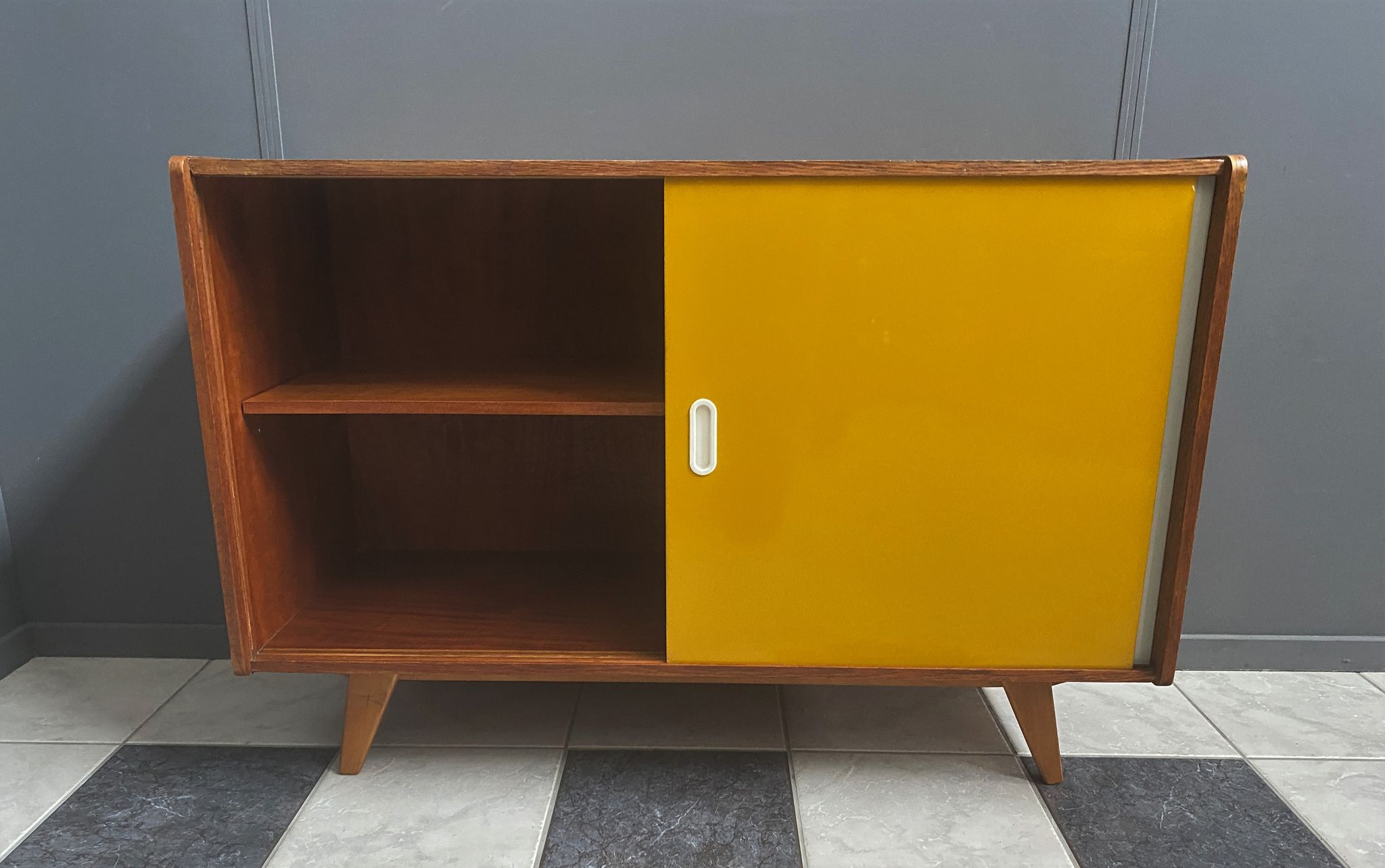 Jiri Jiroutek Yellow and White sideboard 1960s for Interier Praha