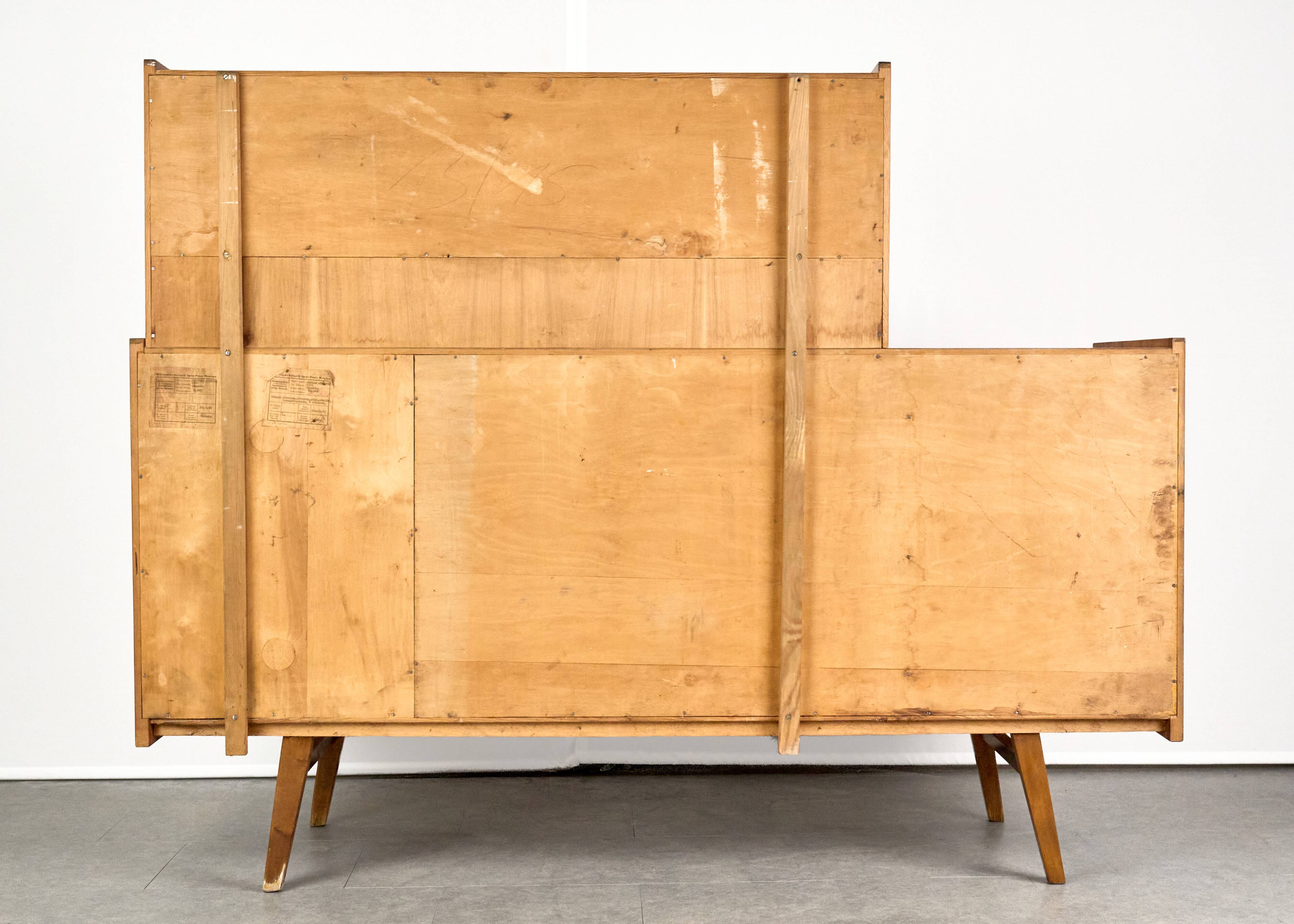 Midcentury Wooden Sideboard, Sześciolatka, Poland, 1969