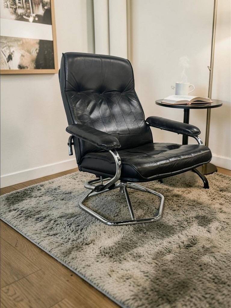 Vintage Danish leather lounge chair / armchair / single chair UNICO