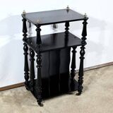 Small music cabinet in blackened pear wood, Napoleon III style – 1900