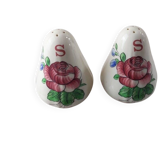 Set of 2 ceramic salt shakers, Colmar decor, from Villeroy & Boch