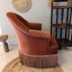 Fauteuil crapaud velours rose