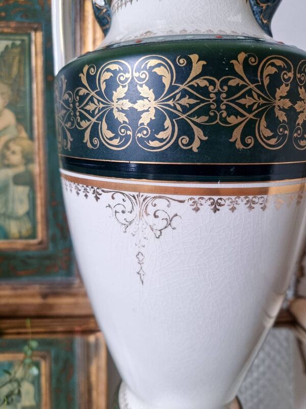 Vase Amphore, 1880, Boch Frères Keramis