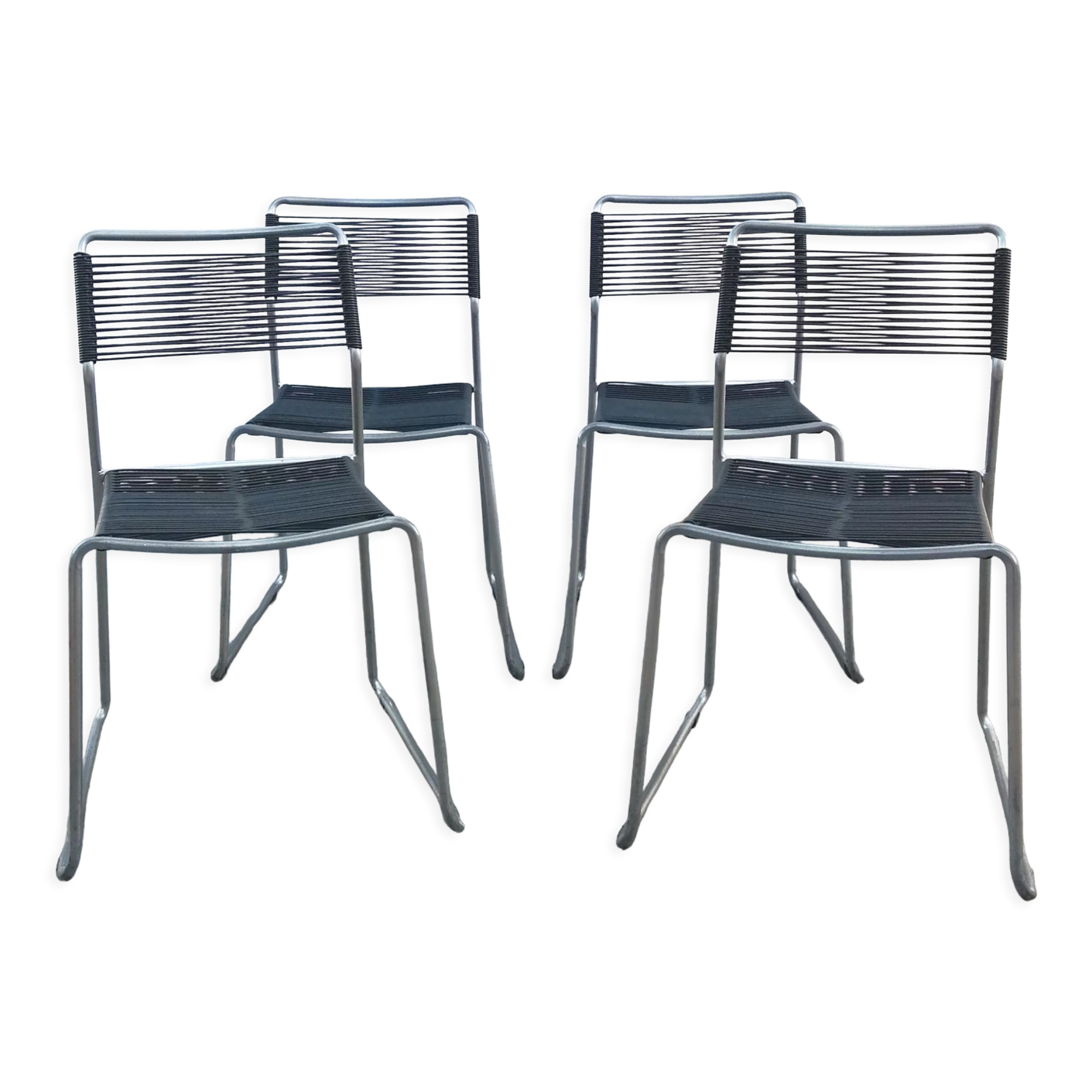 0419-182 ヴィンテージIKEA スパゲッティチェア MELKER Set of 4 Melker 'spaghetti' chairs by Lisa Norinder for Ikea 1990