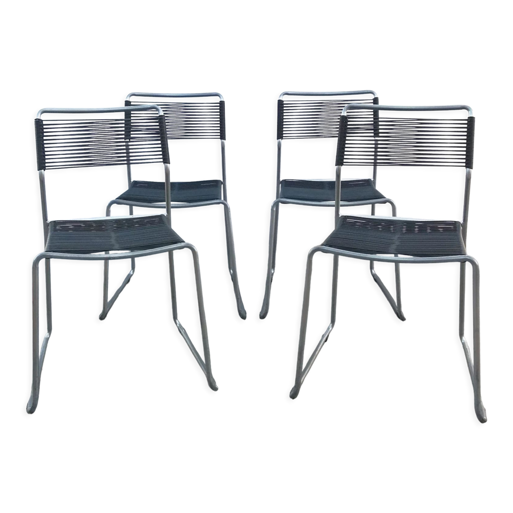 Set of 4 Melker 'spaghetti' chairs by Lisa Norinder for Ikea 1990