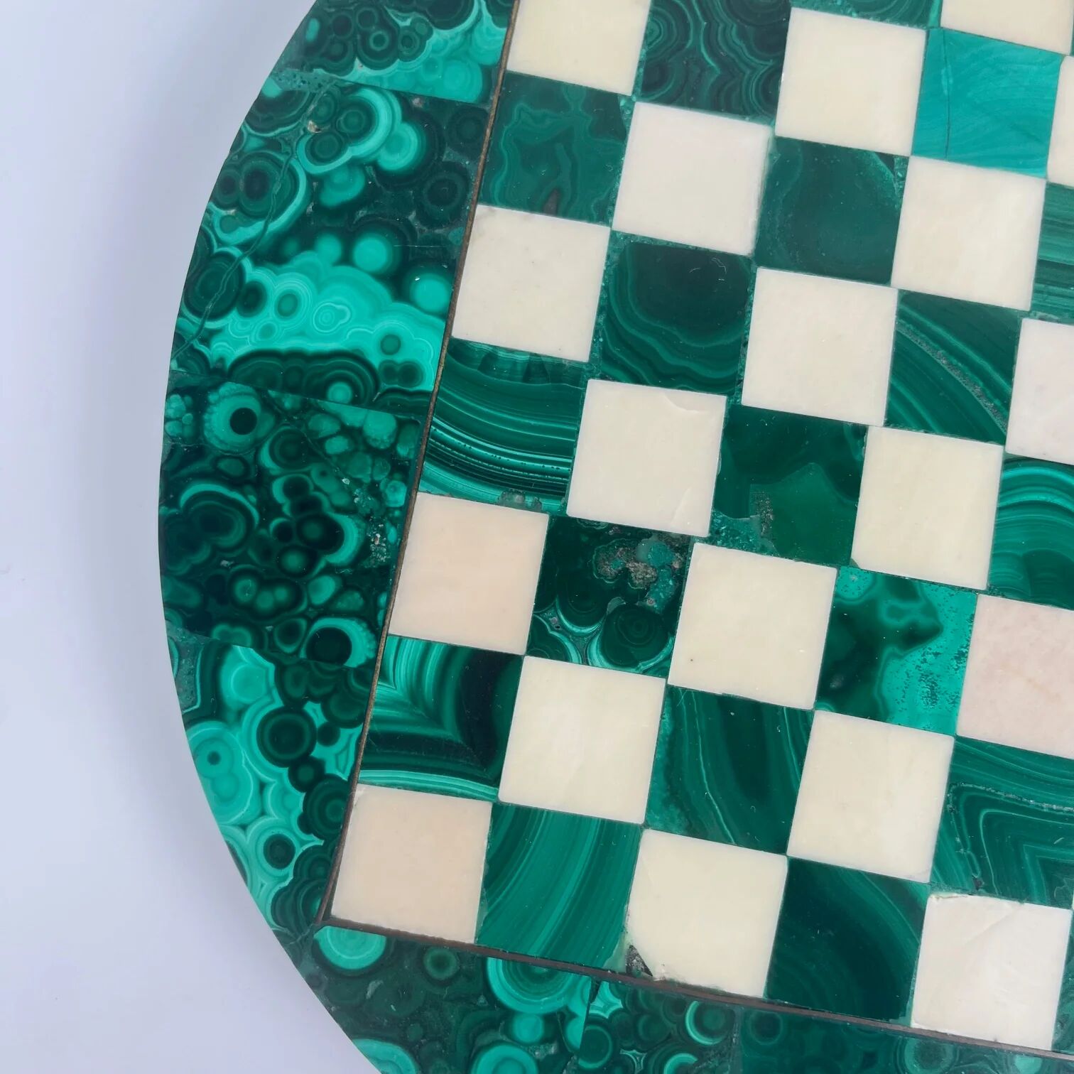 Decorative chess set in malachite, 1950–1970
