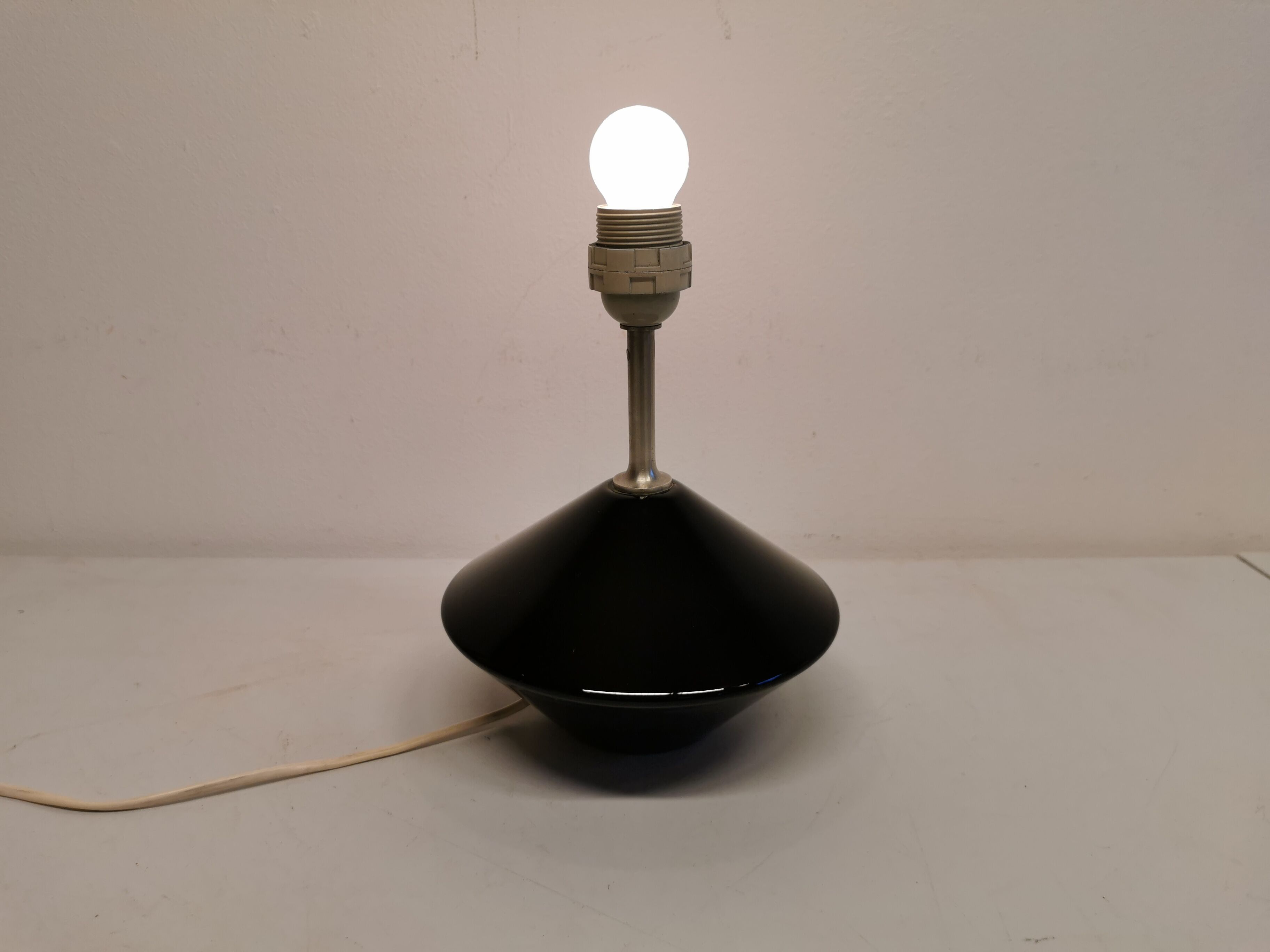 Royal Copenhagen Table Lamp made of hard pressed black glass