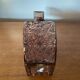 Antique whiskey decanter + vintage brown molded glass stopper