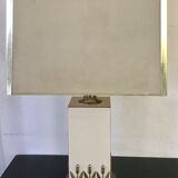 Lampe vintage laque et laiton