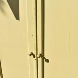 Armoire ancienne buffet jaune vintage parisien