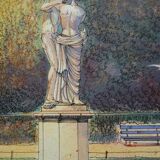 Rolf RAFFLEWSKI: Garden of Paris with a Kiss, original signed lithograph