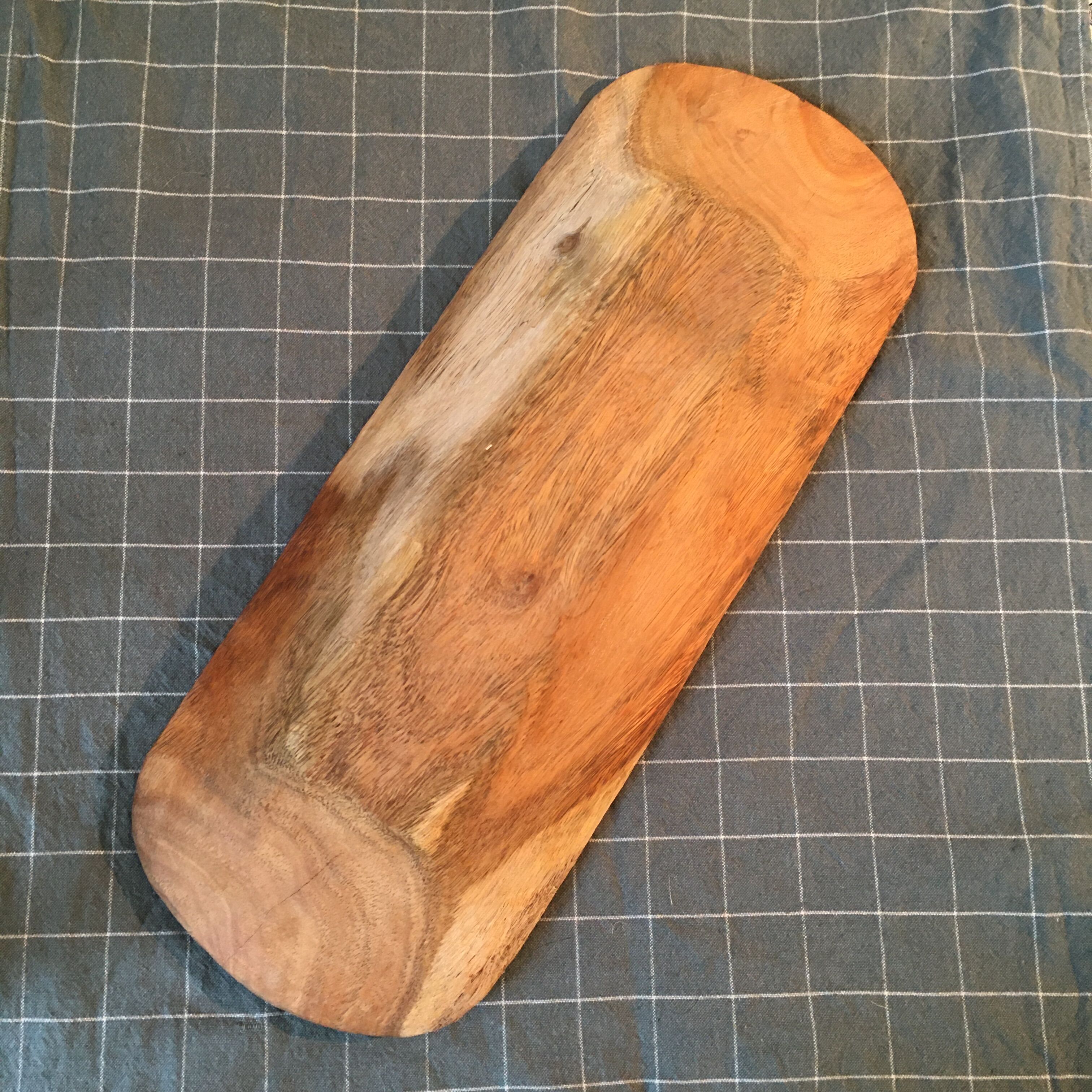 Solid wood dish
