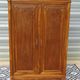 Large antique wardrobe in solid walnut