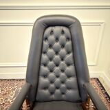 Classic English Chesterfield Office Chair Black