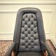 Chaise de bureau Chesterfield classique anglaise noire