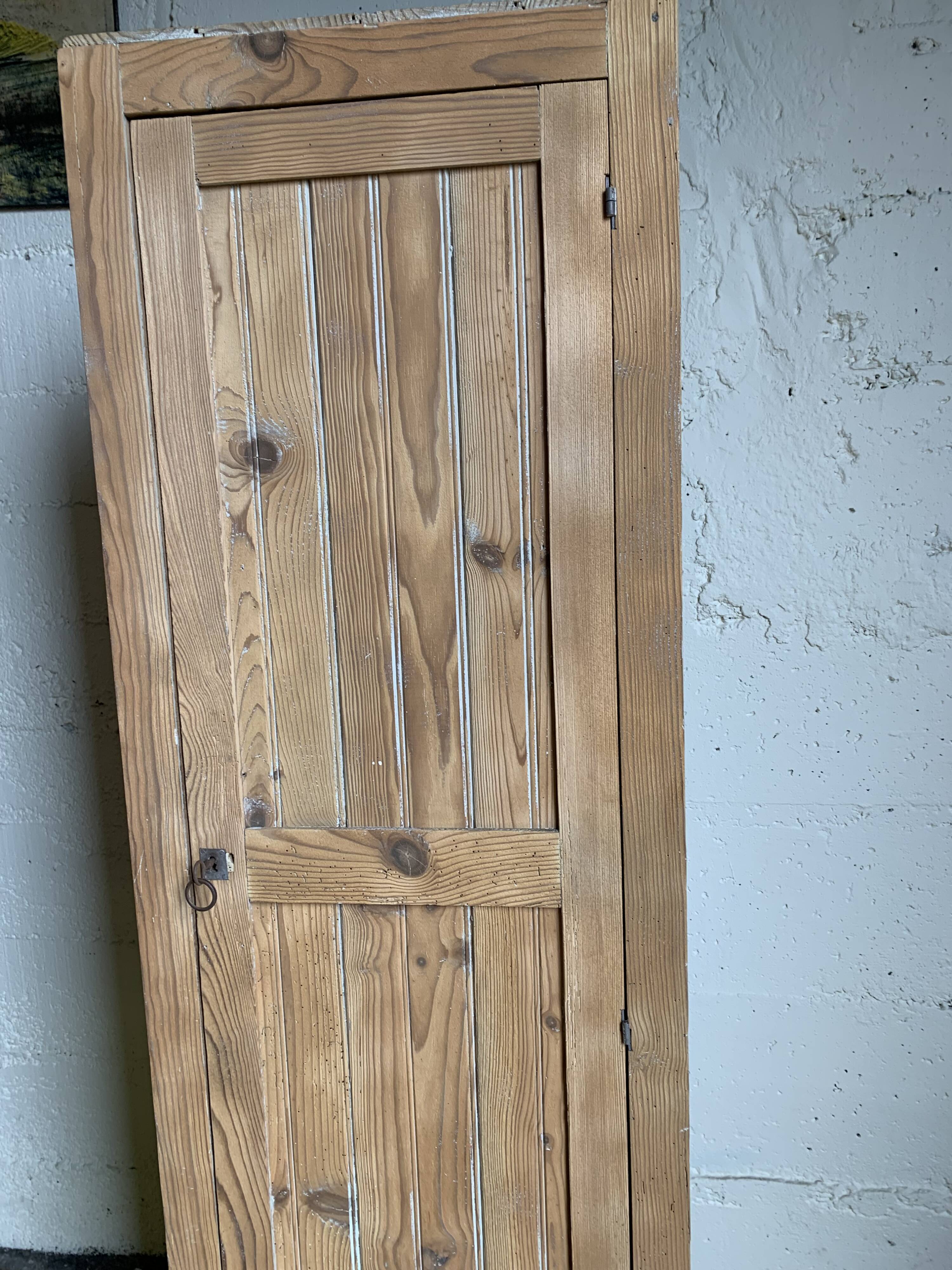 Wardrobe with 1 raw wood door