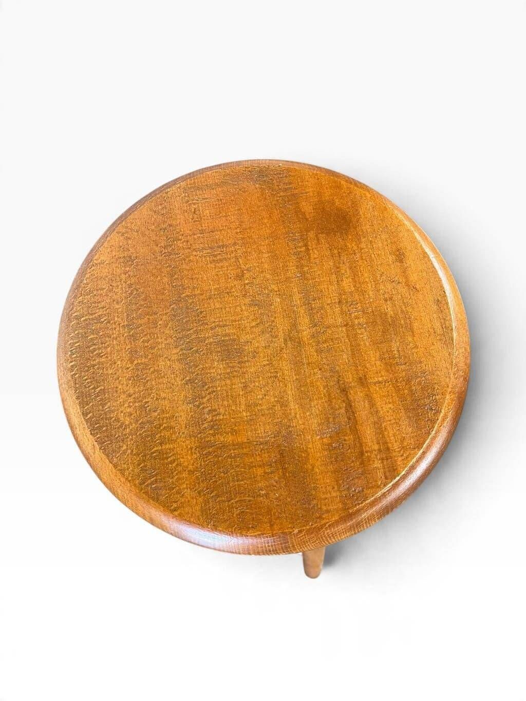 Ensemble de 4 tabourets vintage en bois / tabourets de bar