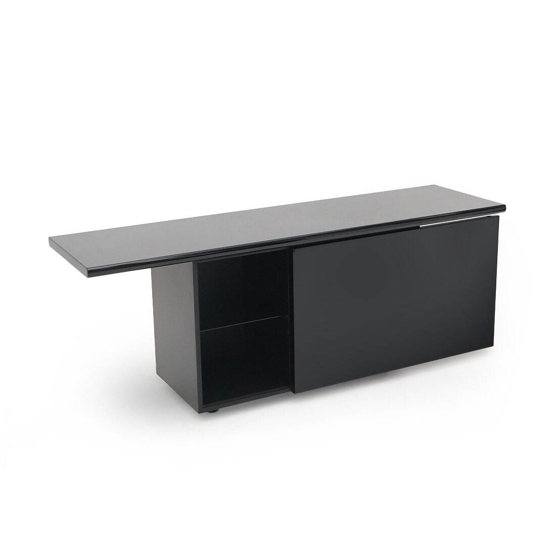 Black lacquered buffet by Giotto Stoppino for Acerbis, 1970s.