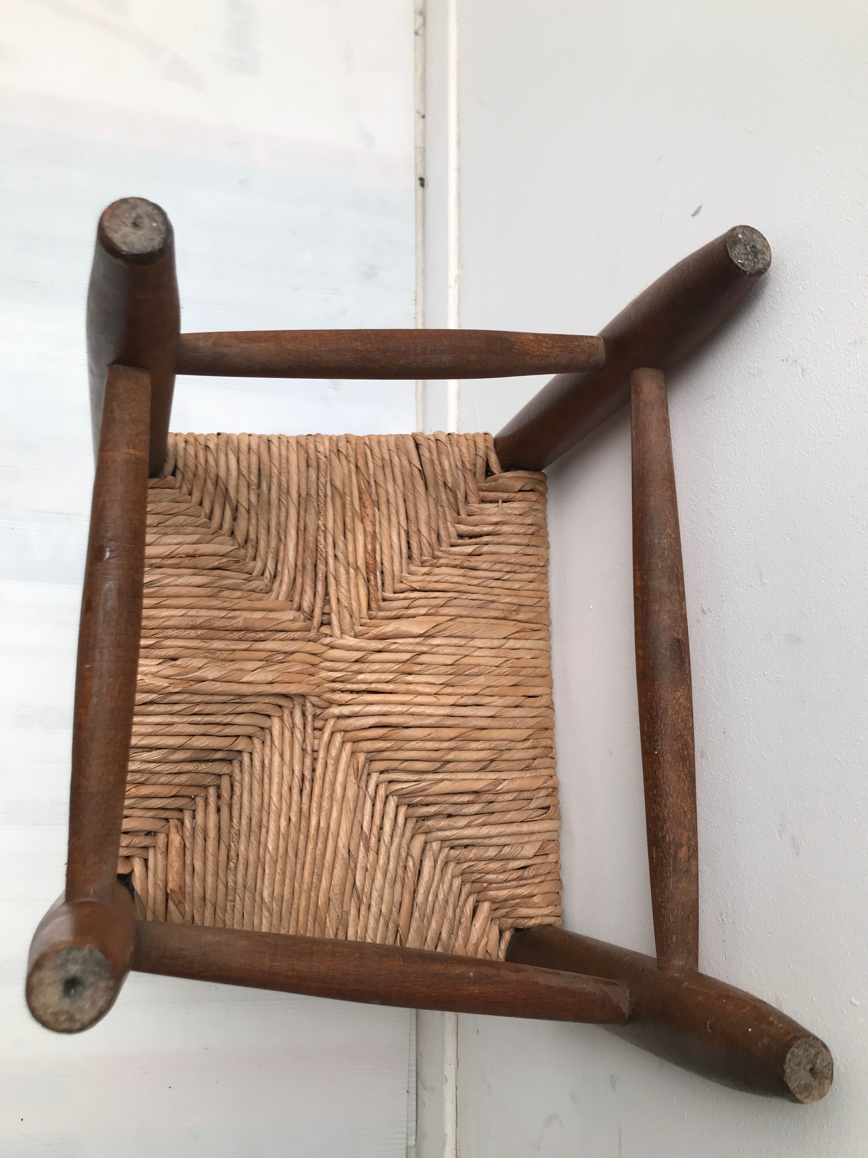 Vintage mulched wooden chair for 70s children