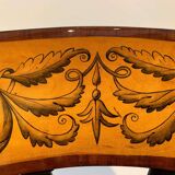 Set of Pair of Biedermeier Shovel Chairs, Walnut, Ink Painting, South Germany, 1830s