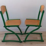 Paire de chaises traîneau
