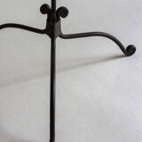 Wrought iron candlestick, handcrafted work, second half 20th century