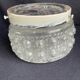 Old vintage round molded glass wall light