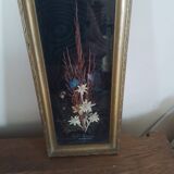 Frame of plants and edelweiss signed.